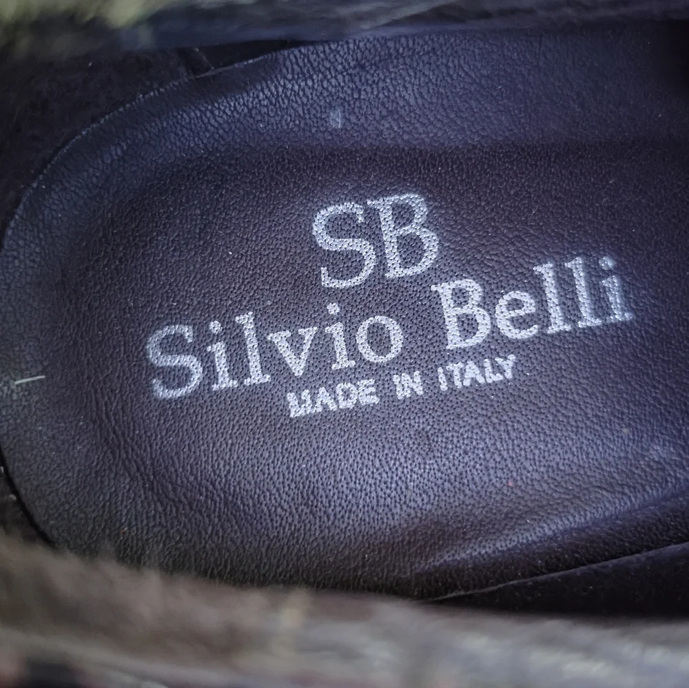 Stylish Two-Tone Brown Crocodile Men's Brogues. 43.5 (10.5) Silvio Belli. Welted - Picture 5 of 8